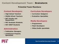 Unlocking Knowledge, Empowering Minds OpenCourseWare Secondary Education Content Discussion Group Meeting – June 22, ppt download