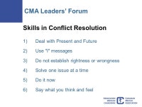 The Art of Creative Conflict 14 October 2007 Marion Balla, M.Ed., M.S.W., R.S.W.  -  ppt download