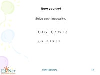 CONFIDENTIAL 1 Algebra1 Solving Inequalities with variables on Both Sides. -  ppt download