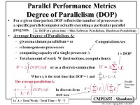 CMPE655 - Shaaban #1 lec # 3 Spring Parallel Computation/Program Issues Dependency Analysis:Dependency Analysis: –Types of... 
