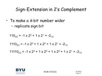 08 ARTH Page 1 ECEn/CS 224 Number Representation and Binary Arithmetic. -  ppt download