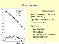 Dieter Horns – University of Tübingen August 2006, Madison Wisconsin Study of Galactic Sources with H.E.S.S. Dieter Horns... 