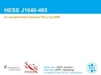 HESS J An exceptionally luminous TeV γ-ray SNR Stefan Ohm (DESY, Zeuthen) Peter Eger (MPIK, Heidelberg) On behalf of the H.E.S.... 