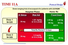 IV Heparin Baseline Angio Patient with Acute ST Elevation MI < 6 hours t-PA 80 mg / 3 hrs Streptokinase 1.5 MU / 60 mins Angio 10... 