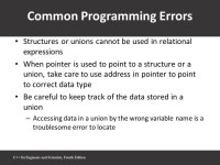 Chapter 13: Structures. In this chapter you will learn about: – Single structures – Arrays of structures – Structures as... 