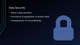 Software Development DATA SECURITY. Data Security What is data security? Procedures & equipment to protect data Consequences of... 