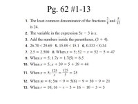 Pg. 60 pick 6 GI, 1 OE 1.) 1522.) 103.) 6 4.) 7295.) 0.56.) 1 7.) 218.) 1289.) ) ) 1212.) ) ppt download