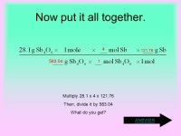 Figure Out This Problem Pd. 5 GOGO!. What’s it Asking? What mass of Sb is produced when 28.1 g of And 17.3 g of C react to form... 
