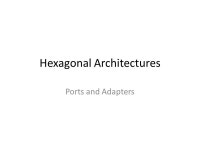 Hexagonal Architectures Ports and Adapters. Who are you? Software Developer for 20 years – Worked mainly for ISVs Reuters... 