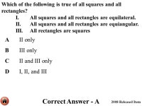 9 th Grade TAKS - Released Tests - by Objective Objective 1 1 Functional relationshipsFunctional relationships 2Properties and... 
