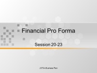 J0704-Business Plan Financial Pro Forma Session ppt download