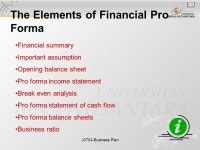 J0704-Business Plan Financial Pro Forma Session ppt download