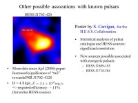 Associations of H.E.S.S. VHE  -ray sources with Pulsar Wind Nebulae Yves Gallant (LPTA, U. Montpellier II, France) for the H.E.S.... 