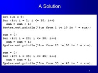 2 Motivation Find the sum of integers from 1 to 10, from 20 to 30, and from 35 to 45, respectively. -  ppt download