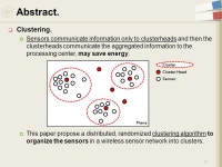 Author : 컴퓨터 공학과 김홍연 An Energy Efficient Hierarchical Clustering Algorithm for Wireless Sensor Networks. Seema... 