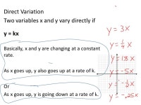 Section 4.5 Direct Variation. What happens to Y as X goes up by 1? -  ppt download