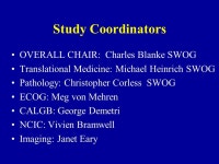 INTERGROUP COALITION AGAINST SARCOMAS (ICAS) SCIENTIFIC STEERING COMMITTEE: EC Borden, G Demetri, M von Mehren, K Albritton, P... 