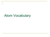 Atom Vocabulary. Atom The smallest particle of an element the building blocks of all matter. -  ppt download