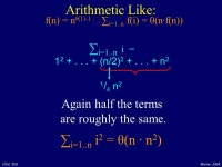 COSC 3101Winter, 2004 COSC 3101 Design and Analysis of Algorithms Lecture 2. Relevant Mathematics: –The time complexity of an... 