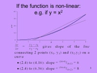 1 Differentiation Mona Kapoor. 2 Differentiation is all about measuring change! Measuring change in a linear function: y = a + bx... 
