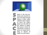 Composition of Art Composition means the piece as a whole Lots of different things go into a composition… Line Shape Form Space... 
