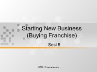 J Entrepreneurship Starting New Business (Buying Franchise) Sesi ppt download