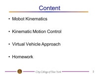 York 1 John (Jizhong) Xiao Department of Electrical Engineering City College of New York Mobile Robot Control G3300: -  ppt download