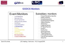 The GEO Online Detector Characterization System David Churches Cardiff University 21 st August 2003 LSC meeting – Hannover... 