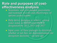 Assessing the Feasibility of Economic Analysis for River Basin Management Plans in the Ribble Basin in England Dr Jonathan Fisher... 