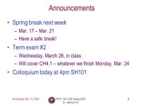 Jaehoon Yu 1 PHYS 1441 – Section 002 Lecture #15 Wednesday, Mar. 12, 2008 Dr. Jaehoon Yu Work done. -  ppt download