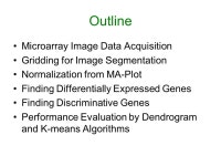 Gene Discovery from Microarray Images 陳朝欽、 高成炎、張春梵 ARCNTU, NTU-Hospital  Project#: 93-EC-17-A-19-S ppt download