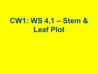 Chapter 4 Histograms Stem-and-Leaf Dot Plots Measures of Central Tendency Measures of Variation Measures of Position. -  ppt download