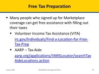 Marketplace Coverage and Taxes Getting Ready for Tax Season January ppt download