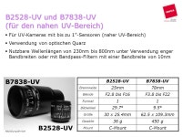 UV-Objektive H2520-UVM, B2528-UV, B7838-UV CCTV-OBJEKTIVE. -  ppt download