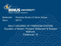 Matakuliah	: Dinamika Struktur & Teknik Gempa -  ppt video online download