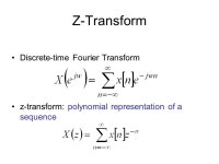 Sampling and Reconstruction The impulse response of an continuous-time ideal low pass filter is the inverse continuous Fourier... 