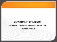 PORTFOLIO COMMITTEE : Employment Opportunities & Skills Development for Women & People with Disabilities 23 May 2012, 09h30... 