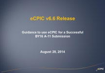 ECPIC v6.6 Release Guidance to use eCPIC for a Successful BY16 A-11 Submission August 28, ppt download