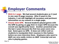 Page 1 Building Your Resume from the Ground Up Building Your Resume from the Ground Up Brad Collet Assistant Director... 