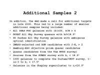 The 6dF Galaxy Survey - The Target Samples Will Saunders Anglo-Australian Observatory. -  ppt download