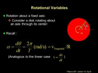 Physics 207: Lecture 15, Pg 1 Lecture 15 Goals: Chapter 11 (Work) Chapter 11 (Work)  Employ conservative and non-conservative... 
