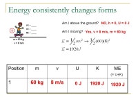 Work, Energy & Power AP Physics B. There are many different TYPES of Energy. Energy is expressed in JOULES (J) 4.19 J = 1 calorie... 