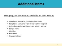 Welcome Single Family Program Training Conference Dial-in Number: (641) Participant Access Code: # https://apps.na.collabserv.com... 