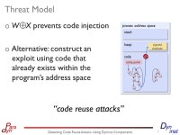 Paradyn Project Paradyn / Dyninst Week Madison, Wisconsin April 29-May 1, 2013 Detecting Code Reuse Attacks Using Dyninst... 