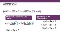 8-1 ADDING AND SUBTRACTING POLYNOMIALS Objective: to classify, add, and subtract polynomials. -  ppt download