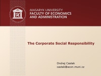 The Corporate Social Responsibility Ondrej Castek -  ppt download