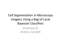 Cell Segmentation in Microscopy Imagery Using a Bag of Local Bayesian Classifiers Zhaozheng Yin RI/CMU, Fall ppt download