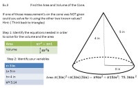 The Volume of 3 Dimensional Shapes 5 in 4 in 5 in 4 in We had previously learned the definition of the Area of an object. So what... 