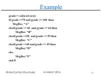 1 VB-04-Control Structures 16 March 2016 Visual Basic Control Structures - Selection. -  ppt download