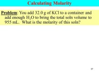 Chapter 16 Solution 1. Solution Formation The compositions of the solvent and the solute determine whether a sub will dissolve. 2... 